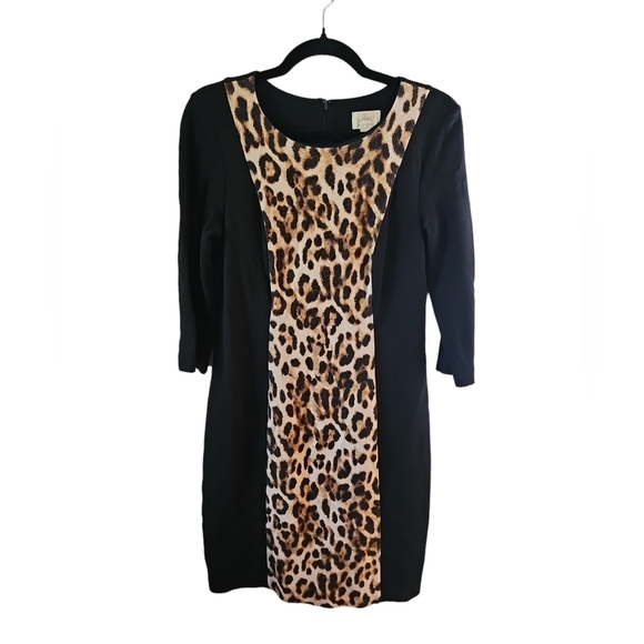 Chicos So Slimming sz 0 leopard print sheath dress sz 4/6 - Picture 5 of 5